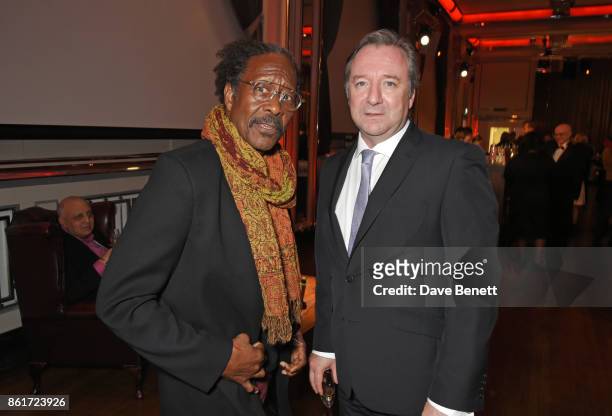 Clarke Peters and Neil Pearson attend the after party for "Three Billboards Outside Ebbing, Missouri" at the closing night gala of the 61st BFI...