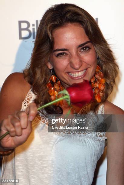 Mirella Cesa arrives at the 2009 Billboard Latin Music Conference Billboard Bash at Karu and Y on April 22, 2009 in Miami