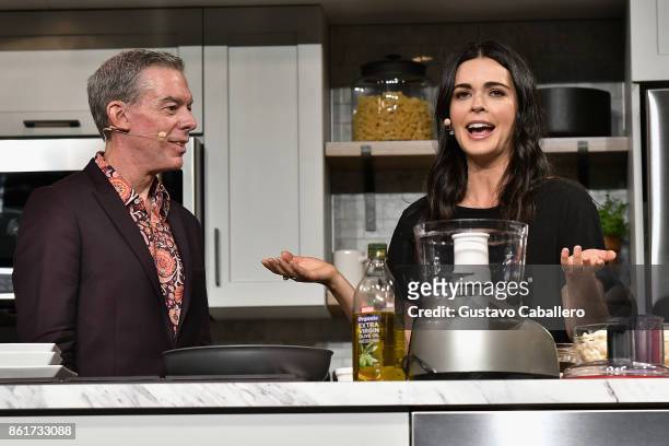 Chef Katie Lee prepares a dish at the Food Network & Cooking Channel New York City Wine & Food Festival Presented By Coca-Cola - Grand Tasting...