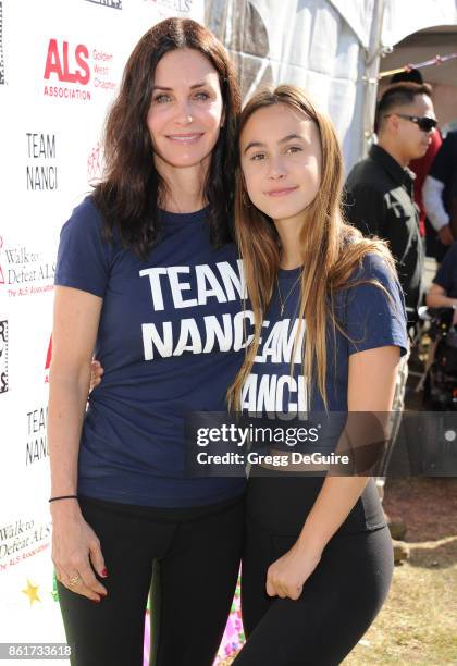 Courteney Cox and daughter Coco Arquette attend Nanci Ryder's "Team Nanci" 15th Annual LA County Walk To Defeat ALS at Exposition Park on October 15,...