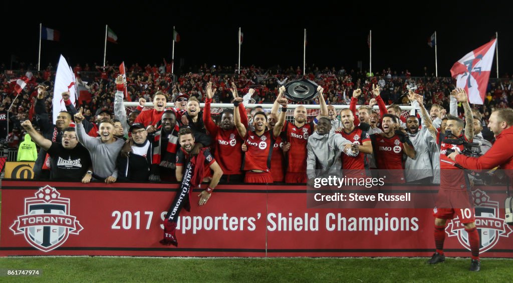 Toronto FC play the Montreal Impact on the day they are awarded the Supporters Shield