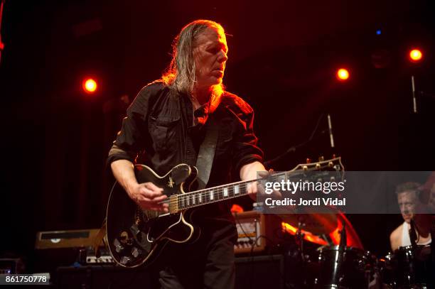 Michael Gira and Phil Puleo of Swans perform on stage at Sala Apolo on October 15, 2017 in Barcelona, Spain.