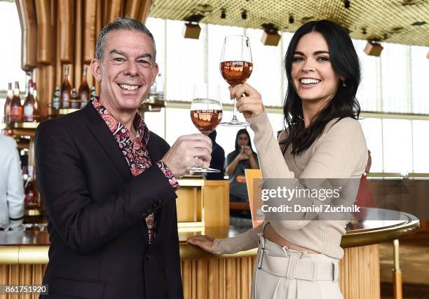 Hosts Elvis Duran and Katie Lee attend the Food Network & Cooking Channel New York City Wine & Food Festival Presented By Coca-Cola - Rooftop Rose at...