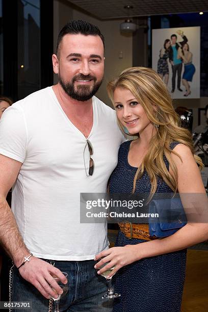 President of Kiehl's Chris Salgardo and television personality Lauren "Lo" Bosworth attend the launch of Limited Edition Superbly Restorative Argan...