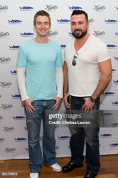 Actor Rob Buckley and president of Kiehl's Chris Salgardo attend the launch of Limited Edition Superbly Restorative Argan Body Lotion on April 22,...