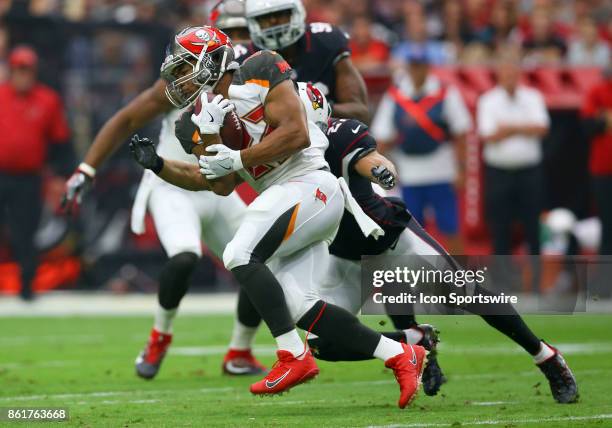 Tampa Bay Buccaneers running back Doug Martin runs the ball during a National Football League game between the Arizona Cardinals and the Tampa Bay...