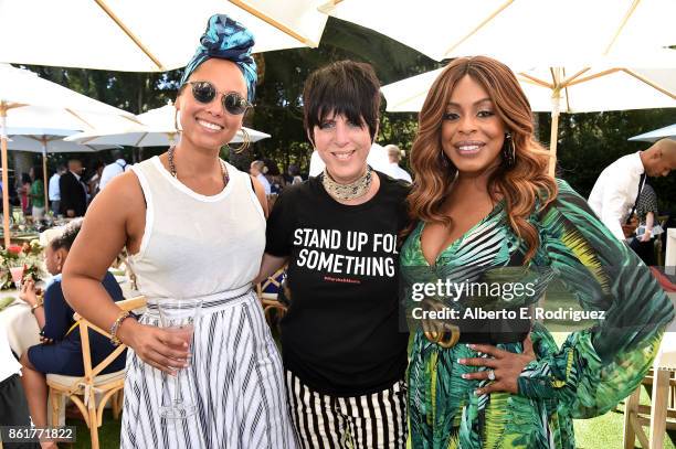 Recording artist Alicia Keys, songwriter Diane Warren and actress Niecy Nash attend Oprah Winfrey's Gospel Brunch celebrating her new book "Wisdom of...