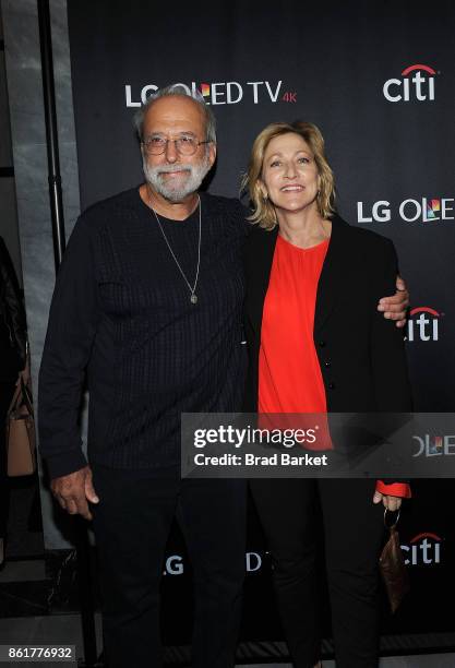 Tom Fontana and Edie Falco attend the 2017 PaleyFest NY - "Oz" Reunion at The Paley Center for Media on October 15, 2017 in New York City.