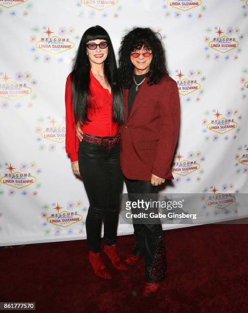 Carmen Shortino and her husband, singer Paul Shortino, attend the debut of "Linda Suzanne Sings Divas of Pop" at the South Point Hotel & Casino on...