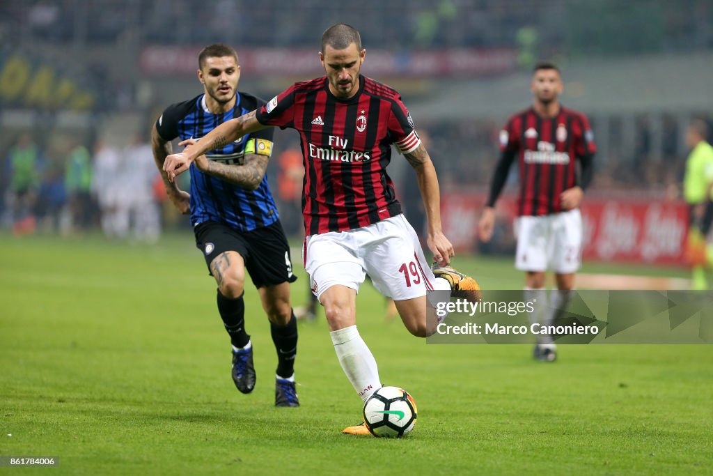 Leonardo Bonucci of Ac Milan  in action during the Serie A...