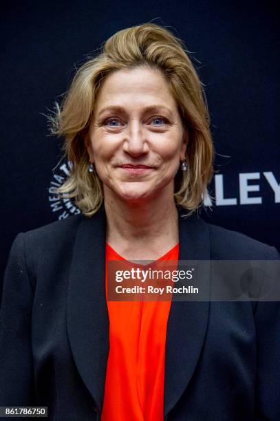 Edie Falco attends the PaleyFest NY 2017 "Oz" reunion at The Paley Center for Media on October 15, 2017 in New York City.