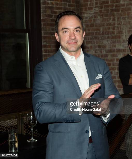 Kevin Frisz speaks at a dinner with Masa Takayama as part of the Bank of America Dinner Series presented by The Wall Street Journal during Food...