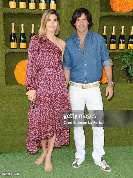 Delfina Blaquier and Nacho Figueras attend the 8th annual Veuve Clicquot Polo Classic at Will Rogers State Historic Park on October 14, 2017 in...