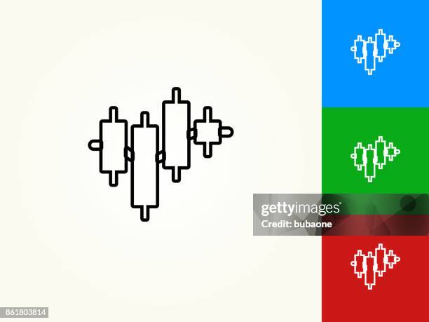 input and output chart black stroke linear icon - input output stock illustrations