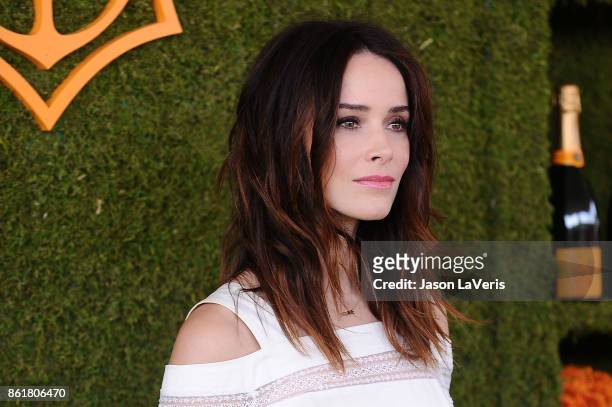 Actress Abigail Spencer attends the 8th annual Veuve Clicquot Polo Classic at Will Rogers State Historic Park on October 14, 2017 in Pacific...