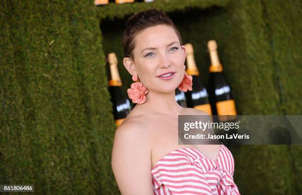 Actress Kate Hudson attends the 8th annual Veuve Clicquot Polo Classic at Will Rogers State Historic Park on October 14, 2017 in Pacific Palisades,...