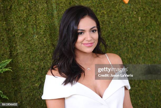 Bethany Mota attends the 8th annual Veuve Clicquot Polo Classic at Will Rogers State Historic Park on October 14, 2017 in Pacific Palisades,...