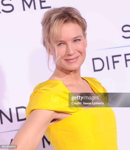 Actress Renee Zellweger attends the premiere of "Same Kind of Different as Me" at Westwood Village Theatre on October 12, 2017 in Westwood,...