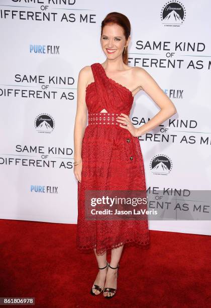 Actress Sarah Drew attends the premiere of "Same Kind of Different as Me" at Westwood Village Theatre on October 12, 2017 in Westwood, California.