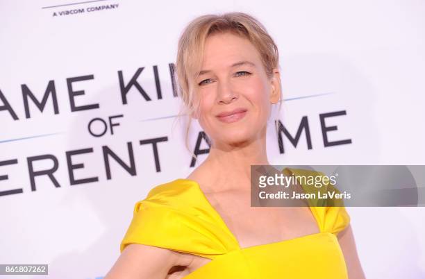 Actress Renee Zellweger attends the premiere of "Same Kind of Different as Me" at Westwood Village Theatre on October 12, 2017 in Westwood,...
