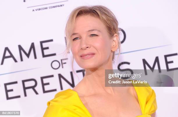 Actress Renee Zellweger attends the premiere of "Same Kind of Different as Me" at Westwood Village Theatre on October 12, 2017 in Westwood,...