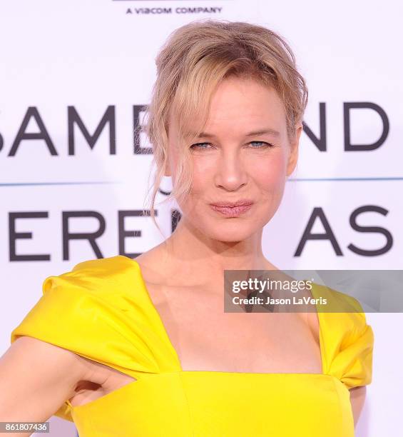 Actress Renee Zellweger attends the premiere of "Same Kind of Different as Me" at Westwood Village Theatre on October 12, 2017 in Westwood,...