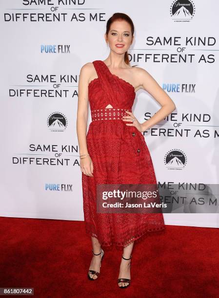 Actress Sarah Drew attends the premiere of "Same Kind of Different as Me" at Westwood Village Theatre on October 12, 2017 in Westwood, California.