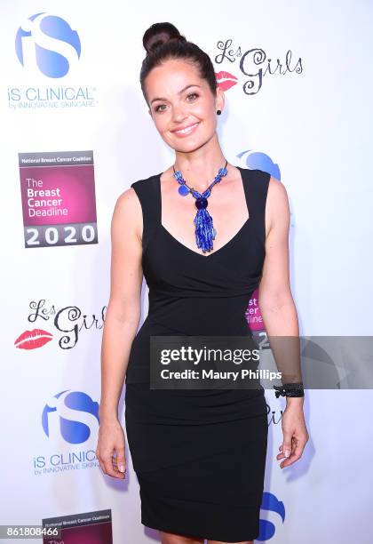 Carrie Schroeder arrives at the 17th Annual "Les Girls" at Avalon on October 15, 2017 in Hollywood, California.