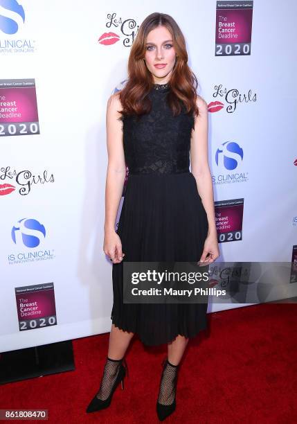 Aubrey Peeples arrives at the 17th Annual "Les Girls" at Avalon on October 15, 2017 in Hollywood, California.