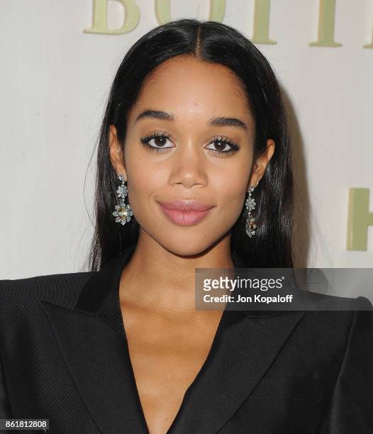 Actress Laura Harrier arrives at the Hammer Museum Gala In The Garden at Hammer Museum on October 14, 2017 in Westwood, California.