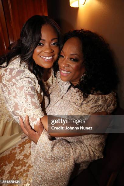 Ashley Sharpton and Kathy Jordan Sharpton attend Dominique Sharpton And Dr. Marcus Bright's wedding ceremony on October 15, 2017 in New York City.