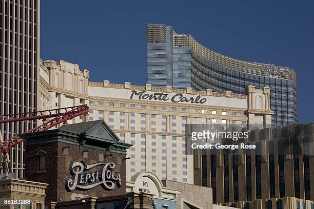 The Monte Carlo Hotel, located on the famed Las Vegas Strip between New York, New York, and the new City Center, is viewed in this 2009 Las Vegas,...