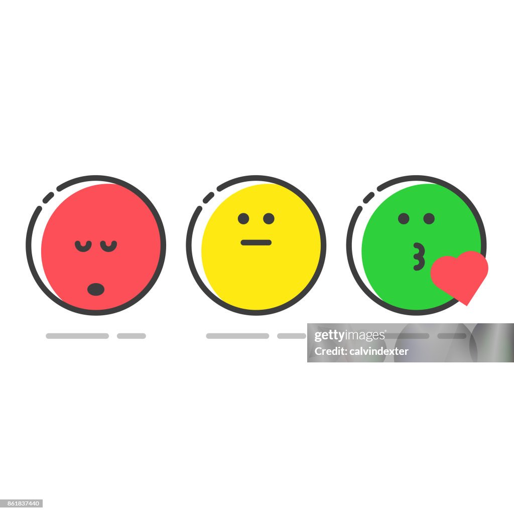 Promoter score icons set