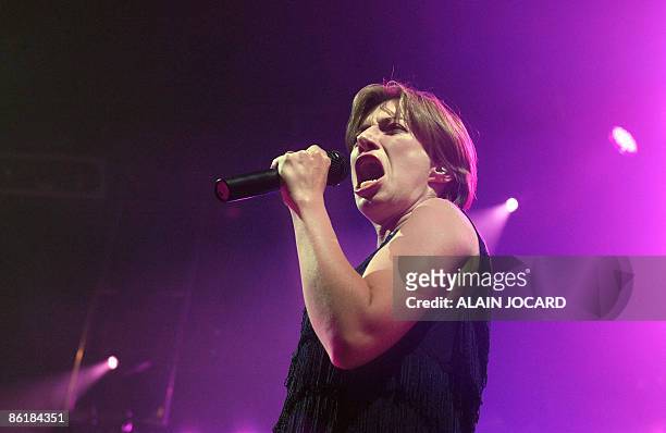 French singer Anais performs on stage during the 33rd edition of "Le Printemps de Bourges" pop rock festival on April 23, 2009 in Bourges, central...