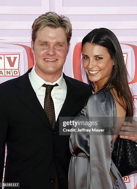 Actor Zachery Ty Bryan and wife Carly Matros arrive at the 2009 TV Land Awards at the Gibson Amphitheatre on April 19, 2009 in Universal City,...