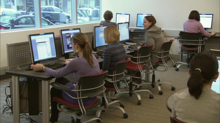 Female Computer Lab 167 Computer Workstation Full Body Stock Videos, Footage, & 4K Video ...