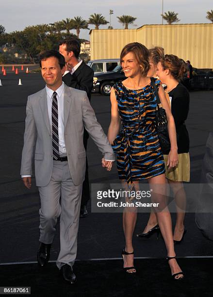 John Campisi and actress Hilary Swank attend the 14th Annual Los Angeles Antiques Show Opening Night Preview Party For P.S. Arts at the Barker Hanger...