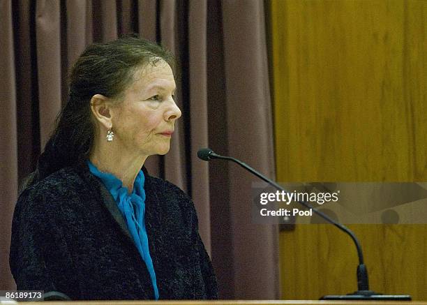 Psychologist Ingrid Dunckley gives evidence during the continuation of David Bain's retrial at Christchurch High Court on April 24, 2009 in...