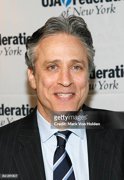 Comedian Jon Stewart attends the UJA Federation of New York honoring of Doug Herzog at B.B. Kings on April 23, 2009 in New York City.