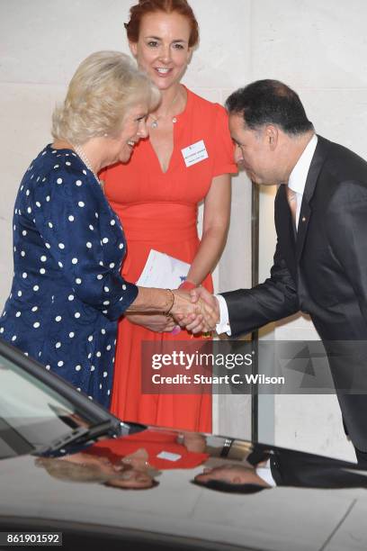 Camilla, Duchess of Cornwall attends the Woman Of The Year Awards Lunch at Intercontinental Hotel on October 16, 2017 in London, England.