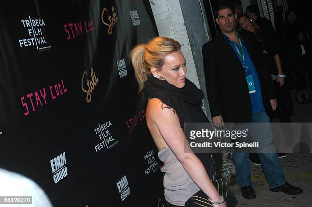 Hilary Duff attends the 8th annual Tribeca Film Festival "Stay Cool" after party at Tenjune on April 23, 2009 in New York City.