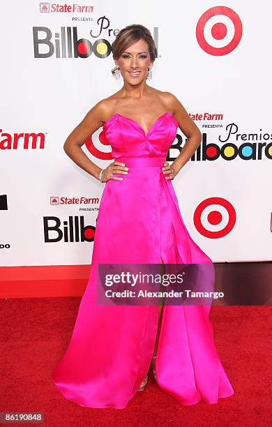 Azucena Cierco arrives at the 2009 Billboard Latin Music Awards at Bank United Center on April 23, 2009 in Miami.