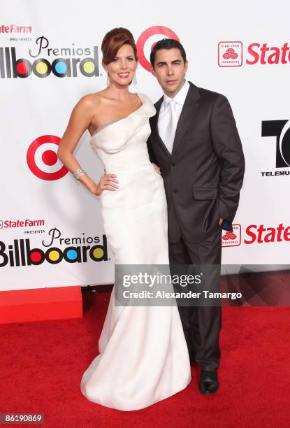 Maritza Rodriguez and Nicolas Felizola arrive at the 2009 Billboard Latin Music Awards at Bank United Center on April 23, 2009 in Miami.