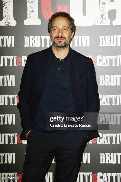 Claudio Santamaria attends Brutti E Cattivi Photocall at Teatro Eliseo on October 16, 2017 in Rome, Italy.