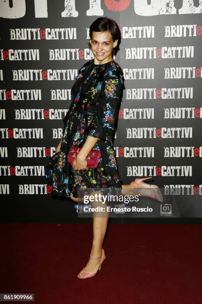 Sara Serraiocco attends Brutti E Cattivi Photocall at Teatro Eliseo on October 16, 2017 in Rome, Italy.