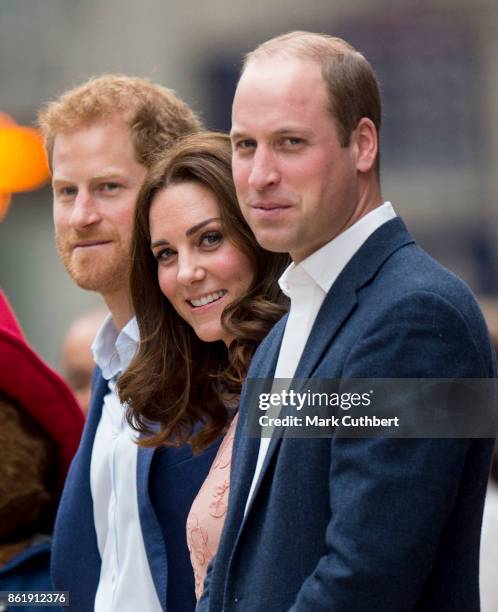 Prince William, Duke of Cambridge and Catherine, Duchess of Cambridge with Prince Harry attend the Charities Forum Event on board the Belmond Britigh...