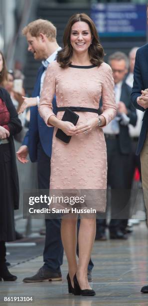 Catherine, Duchess of Cambridge attends the Charities Forum Event on board the Belmond Britigh Pullman train at Paddington Station on October 16,...