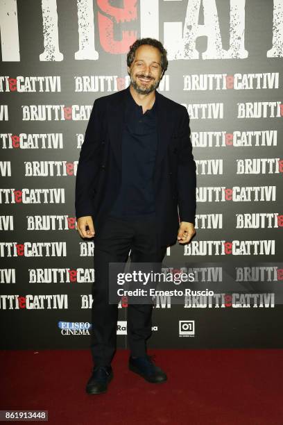 Claudio Santamaria attends Brutti E Cattivi Photocall at Teatro Eliseo on October 16, 2017 in Rome, Italy.