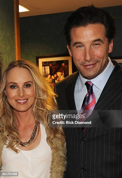 Singer Chynna Phillips and Actor Billy Baldwin pose backstage at the 40th Annual GMA Dove Awards held at the Grand Ole Opry House on April 23, 2009...