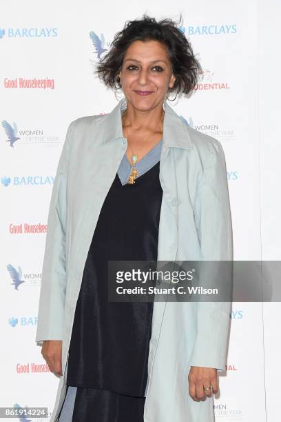 Comedian Meera Syal attends the Woman Of The Year Awards Lunch at Intercontinental Hotel on October 16, 2017 in London, England.